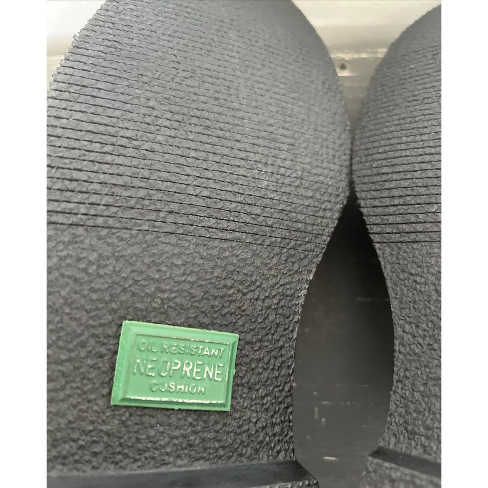 Herman Bootmakers Black Work Shoes Lace Up Neoprene Cushion MENS Size 8D EUC - Picture 10 of 12